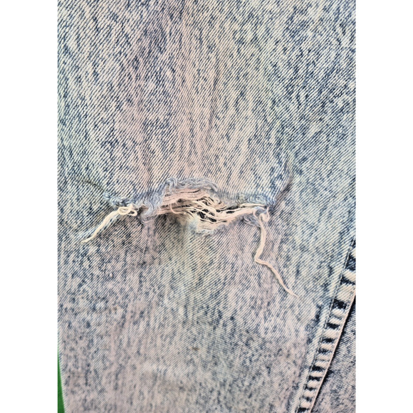 Vintage Style Acid Wash Mom Jeans High Waist Tapered Leg Distressed 80s 90s Sz11 - Picture 4 of 12